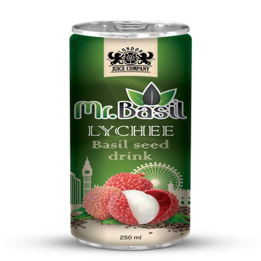 Boisson aux Graines de Basilic & Lychee Mr. Basil  250 ml