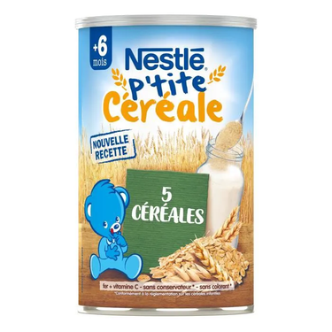 5 Céréales p'tite Bébé Sans Colorant sans Conservateur +6 mois Néstlé