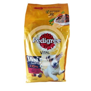 Beef with Vegetables and Rice Kibbles for Small Adult Pedigree Vital Protection Dogs 2kg