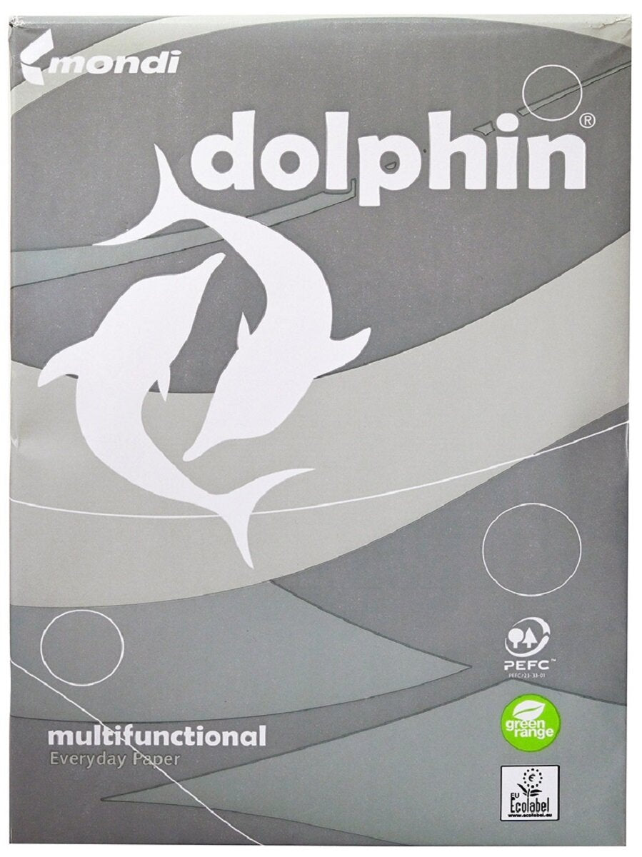 Ream of White Paper A4 80g/m² 500 Sheets Dolphin