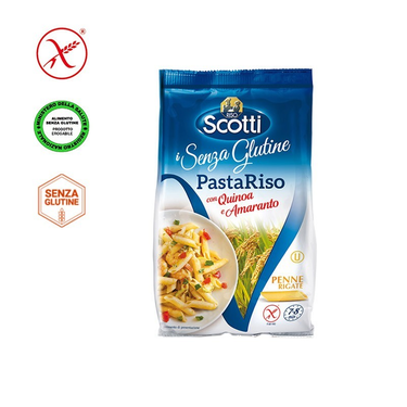 Rice Noodles with Quinoa and Amaranth Penne Gluten Free Scotti (250g)