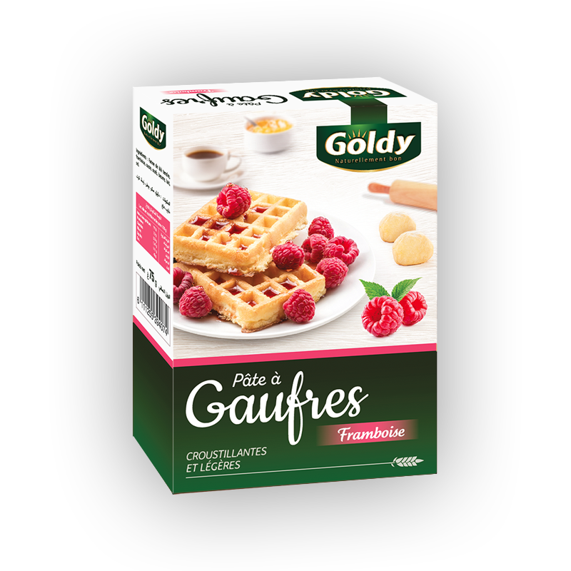 Frozen Raspberry Waffle Dough 6 units Goldy 480g