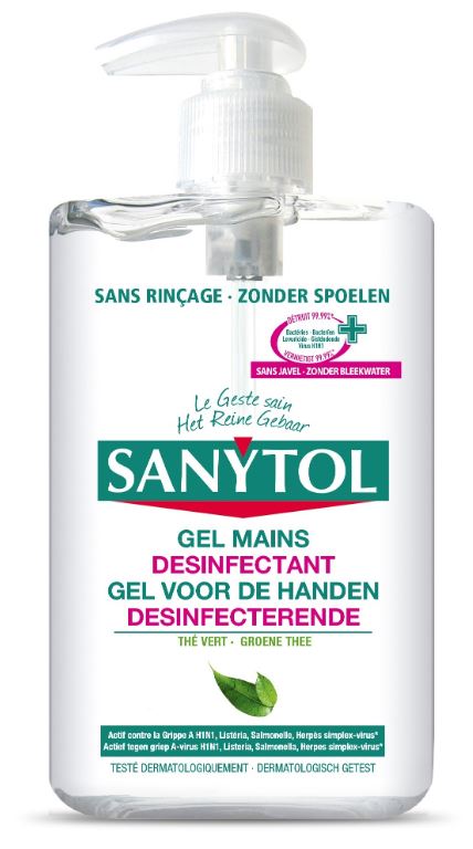 Gel Main Désinfectant Thé Vert ( Green Tea ) Sanytol 250ml