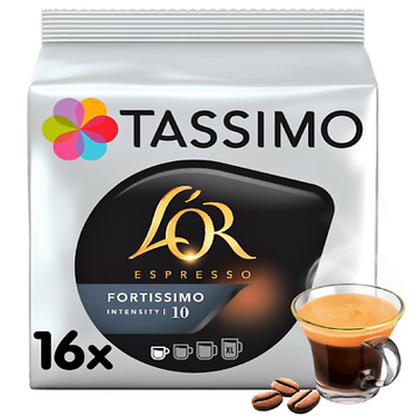 16 Tassimo Fortissmo Intensity 10 L'Or Espresso capsules