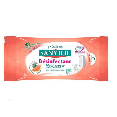 48 Sanytol Grapefruit Multipurpose Disinfectant Wipes