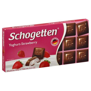 Milk Chocolate Filled with Yoghurt and Schogetten Strawberry 100 g