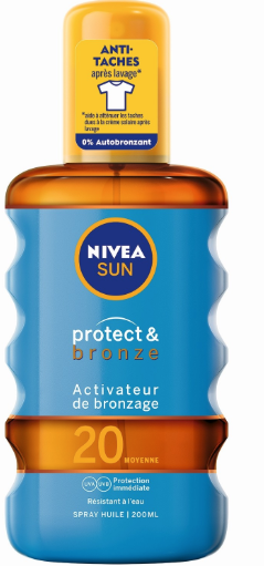 Nivea Sun Protect &amp; Bronze Dry Oil Spray FPS20 200ml