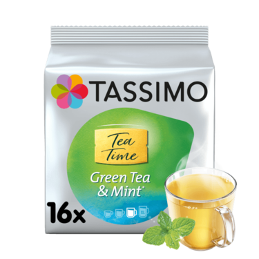16 كبسولة تويننجز الشاي الأخضر والنعناع تاسيمو