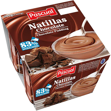 Natillas Pascual Gluten Free Chocolate Dessert Cream 4x125g