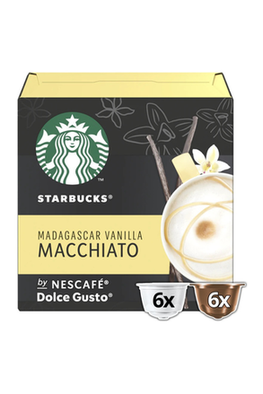 12 Capsules Macchiato Madagascar Vanilla Starbucks by Dolce Gusto