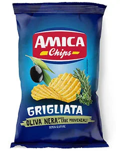 Chips Croustillantes Aromatisées aux Olives Noires et aux Herbes Provençales Sans Gluten Amica  100 gp