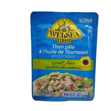 Light Tuna in Sunflower Oil Pieces Welsea Bag 74 g