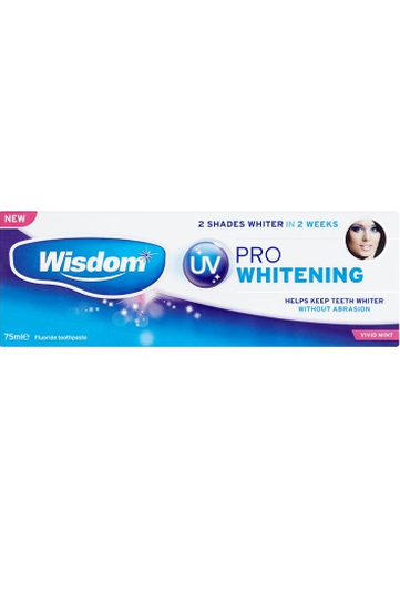 Fluoride Toothpaste Whitening UV Pro Wisdom Bright Mint 75ml