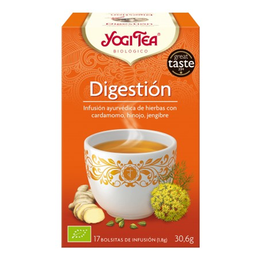 17 Sachets Infusions Ayurvédique au Cardamome, Fenouil et Gingembre Digestion Yogi Tea 30.6 g